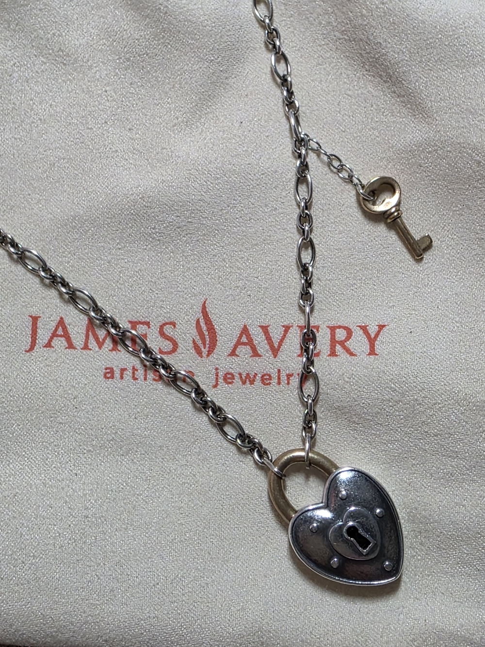 Retired James Avery Love Lock Necklace